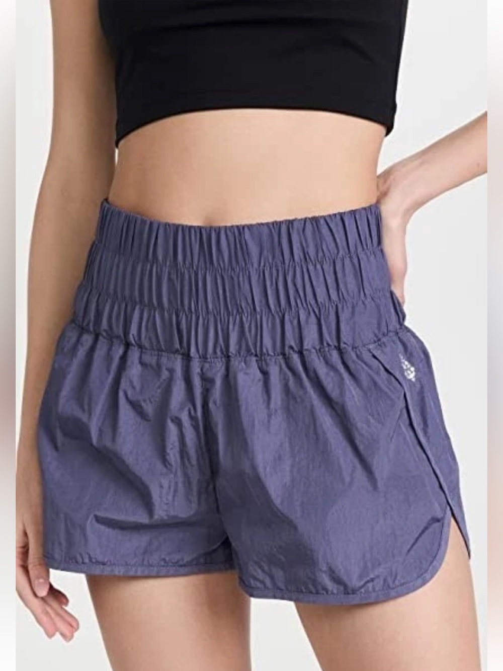 Free People The Way Home Activewear Shorts  Deep Sea-Purple  Medium NWOT